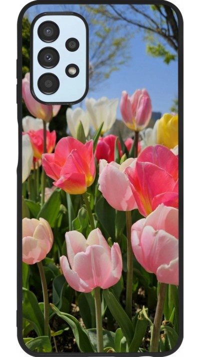 Samsung Galaxy A13 5G Case Hülle - Silikon schwarz Tulips 2026