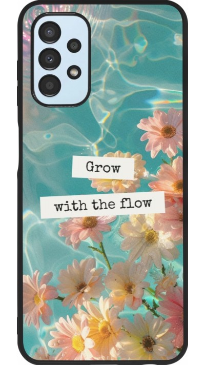Samsung Galaxy A13 5G Case Hülle - Silikon schwarz Summer 2025 Grow with the flow