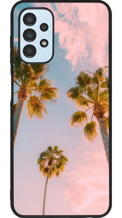 Samsung Galaxy A13 5G Case Hülle - Silikon schwarz Summer 2025 Palmiers