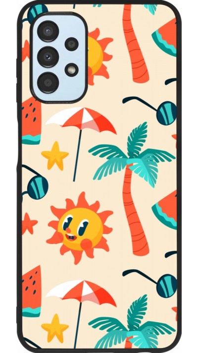 Samsung Galaxy A13 5G Case Hülle - Silikon schwarz Summer 2025 Pattern soleil