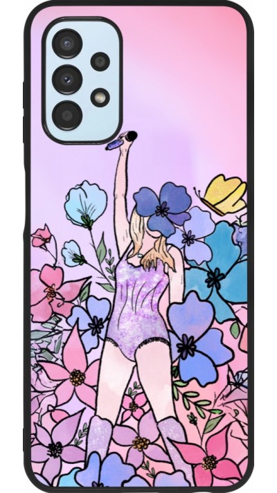 Samsung Galaxy A13 5G Case Hülle - Silikon schwarz Taylor Swift Sketch - Pink