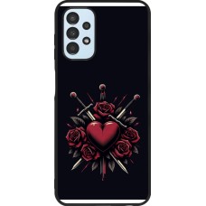 Coque Samsung Galaxy A13 5G - Silicone rigide noir Valentine 2024 gothic love