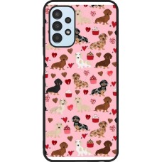 Samsung Galaxy A13 5G Case Hülle - Silikon schwarz Valentine 2024 puppy love