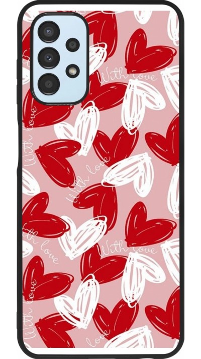 Samsung Galaxy A13 5G Case Hülle - Silikon schwarz Valentine 2024 with love heart