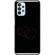 Samsung Galaxy A13 5G Case Hülle - Silikon schwarz Valentine 2023 attached heart