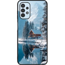Samsung Galaxy A13 5G Case Hülle - Silikon schwarz Winter 25 Winter house forest day