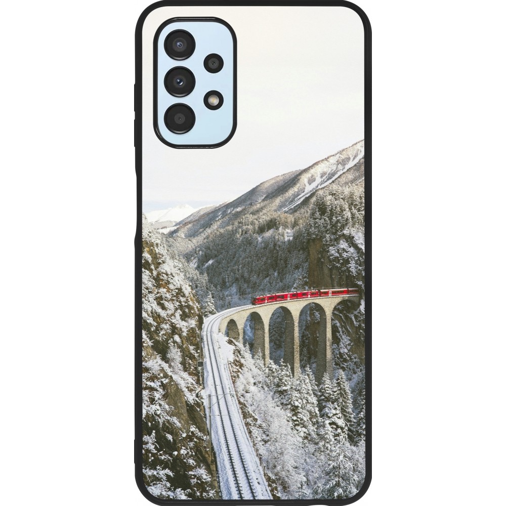 Samsung Galaxy A13 5G Case Hülle - Silikon schwarz Winter 25 Winter polar express