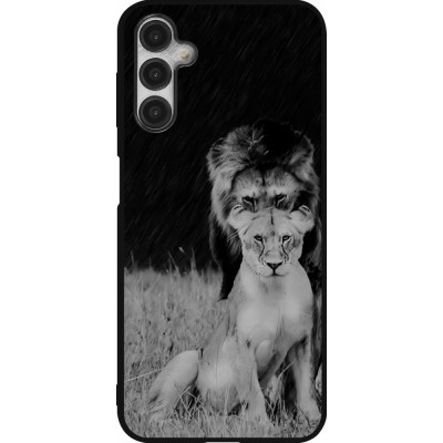 Samsung Galaxy A14 5G Case Hülle - Silikon schwarz Angry lions