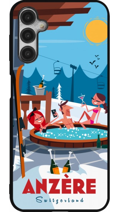 Samsung Galaxy A14 5G Case Hülle - Silikon schwarz Anzère Mountain Jacuzzi