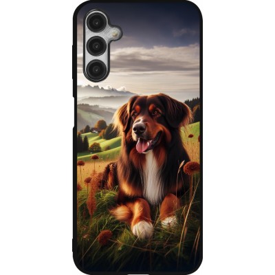 Samsung Galaxy A14 5G Case Hülle - Silikon schwarz Hund Land Schweiz