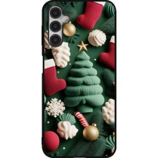 Coque Samsung Galaxy A14 5G - Silicone rigide noir Christmas 25 Christmas textiles
