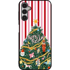 Coque Samsung Galaxy A14 5G - Silicone rigide noir Christmas 25 Happy Holiday