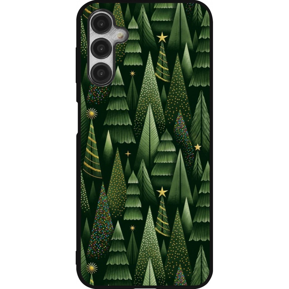 Coque Samsung Galaxy A14 5G - Silicone rigide noir Christmas 25 Pattern Xmas Tree