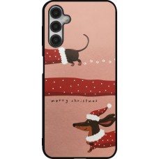 Coque Samsung Galaxy A14 5G - Silicone rigide noir Christmas 25 Teckel Merry Xmas