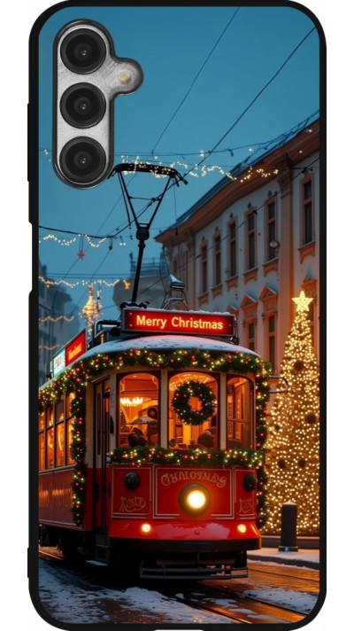 Coque Samsung Galaxy A14 5G - Silicone rigide noir Christmas 25 Xmas Train