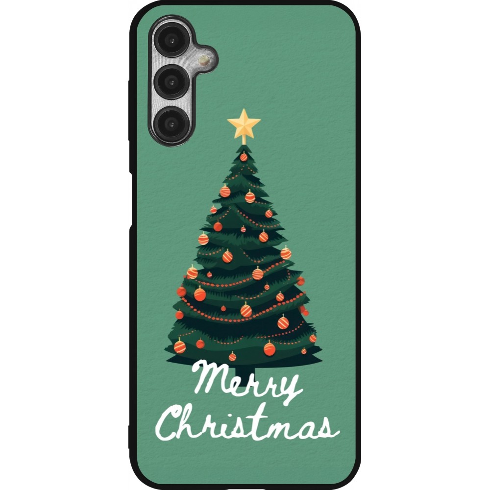 Coque Samsung Galaxy A14 5G - Silicone rigide noir Christmas 25 Xmas Tree