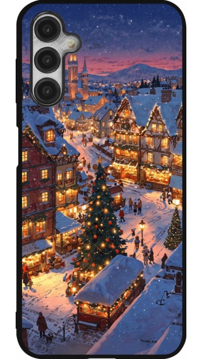 Coque Samsung Galaxy A14 5G - Silicone rigide noir Christmas 25 Xmas Village