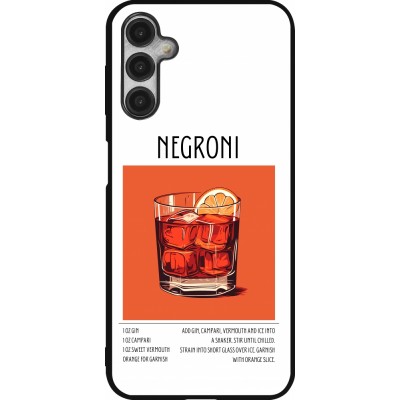 Samsung Galaxy A14 5G Case Hülle - Silikon schwarz Cocktail Rezept Negroni