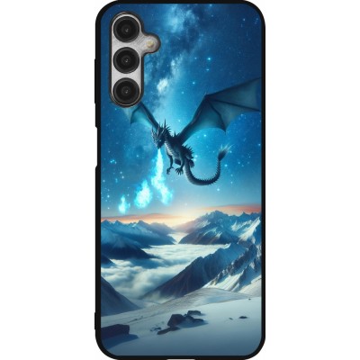 Samsung Galaxy A14 5G Case Hülle - Silikon schwarz Drache nächtliche Berg