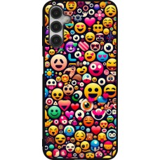 Samsung Galaxy A14 5G Case Hülle - Silikon schwarz Emoji Mix Farbe