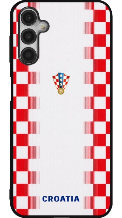 Coque Samsung Galaxy A14 5G - Silicone rigide noir Maillot de football Croatie 2026 personnalisable