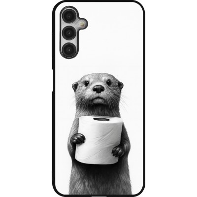 Samsung Galaxy A14 5G Case Hülle - Silikon schwarz Otter Toilettenpapier