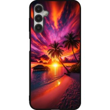 Samsung Galaxy A14 5G Case Hülle - Silikon schwarz Malediven Abenddämmerung Glückseligkeit