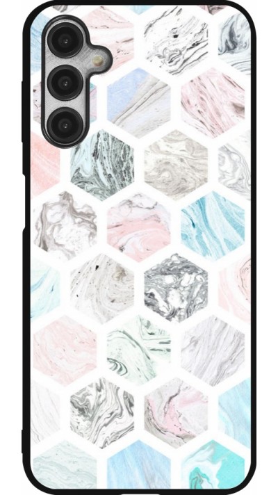 Samsung Galaxy A14 5G Case Hülle - Silikon schwarz Marble Everything