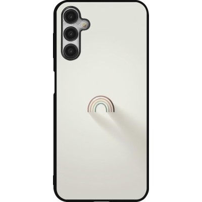 Samsung Galaxy A14 5G Case Hülle - Silikon schwarz Mini Regenbogen Minimal