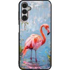 Samsung Galaxy A14 5G Case Hülle - Silikon schwarz Paint Flamingo
