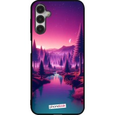Samsung Galaxy A14 5G Case Hülle - Silikon schwarz Lila-rosa Landschaft