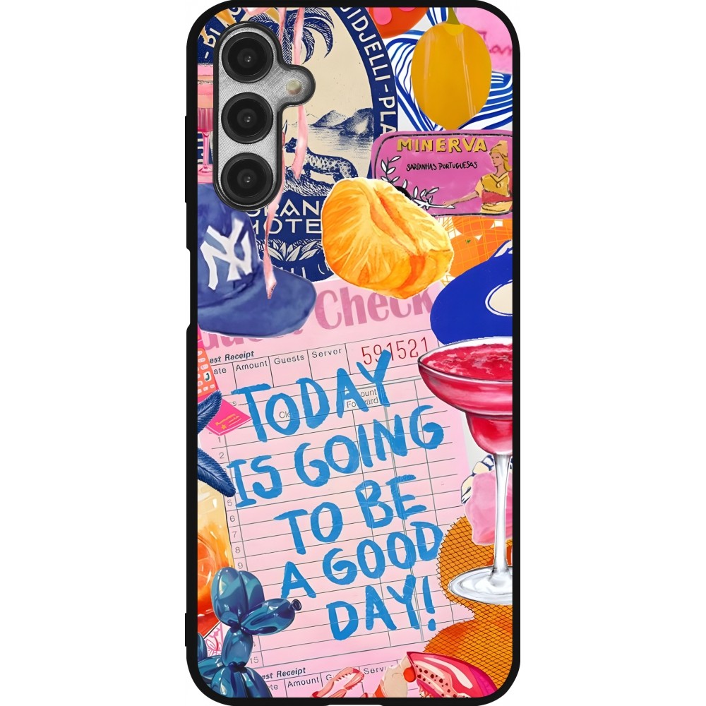 Coque Samsung Galaxy A14 5G - Silicone rigide noir Preppy Today is Going to be a good day