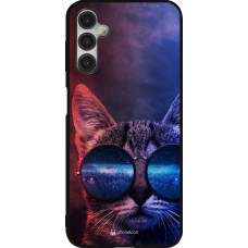 Coque Samsung Galaxy A14 5G - Silicone rigide noir Red Blue Cat Glasses