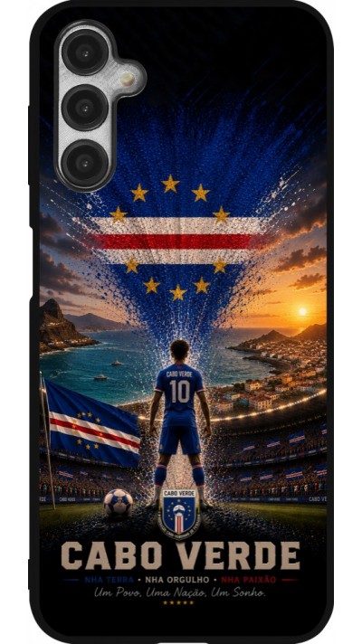 Coque Samsung Galaxy A14 5G - Silicone rigide noir Football Cap-Vert splash 2026