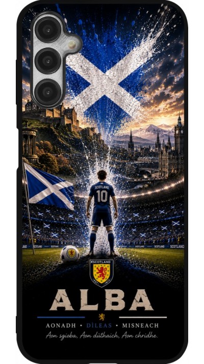 Coque Samsung Galaxy A14 5G - Silicone rigide noir Football Écosse splash 2026