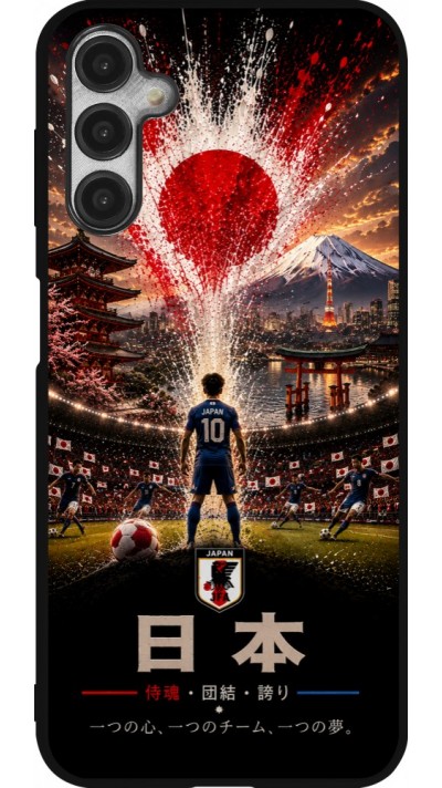 Coque Samsung Galaxy A14 5G - Silicone rigide noir Football Japon splash 2026