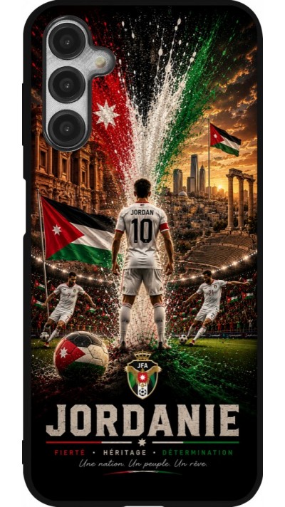Coque Samsung Galaxy A14 5G - Silicone rigide noir Football Jordanie splash 2026