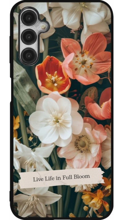 Coque Samsung Galaxy A14 5G - Silicone rigide noir Full Bloom Spring 2026