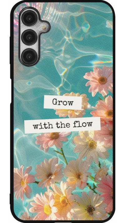 Samsung Galaxy A14 5G Case Hülle - Silikon schwarz Summer 2025 Grow with the flow