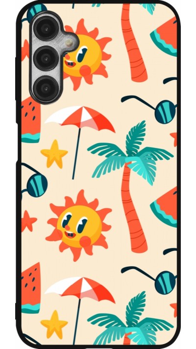 Samsung Galaxy A14 5G Case Hülle - Silikon schwarz Summer 2025 Pattern soleil