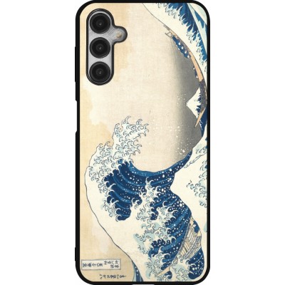 Samsung Galaxy A14 5G Case Hülle - Silikon schwarz Kunstbild - Die große Welle vor Kanagawa - Hokusai