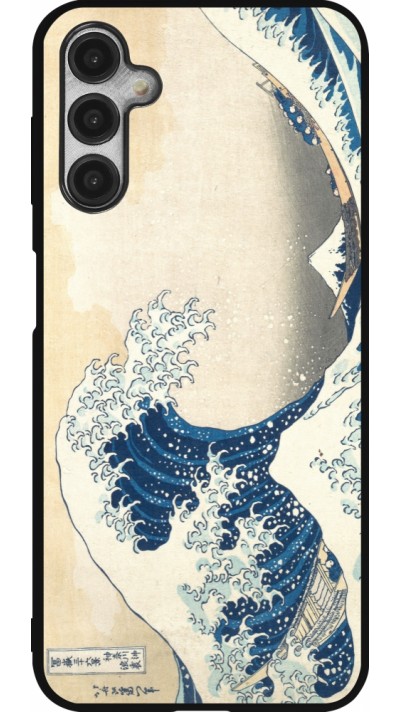 Samsung Galaxy A14 5G Case Hülle - Silikon schwarz Kunstbild - Die große Welle vor Kanagawa - Hokusai