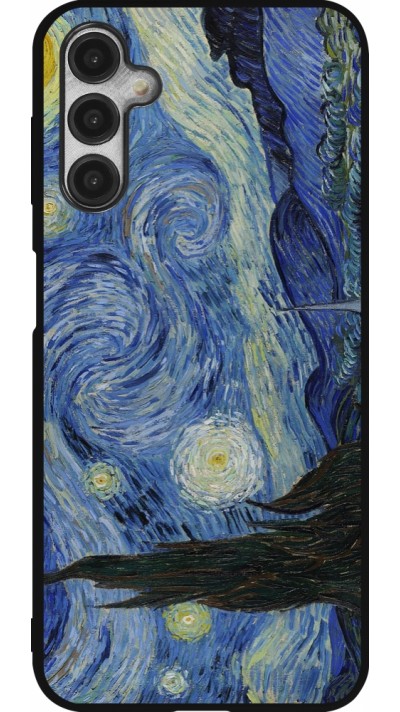 Samsung Galaxy A14 5G Case Hülle - Silikon schwarz Kunstbild - Sternennacht - Van Gogh