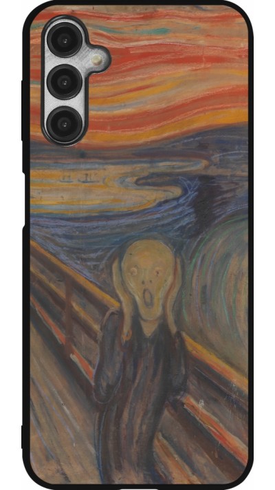 Samsung Galaxy A14 5G Case Hülle - Silikon schwarz Kunstbild - Der Schrei - Edvard Munch