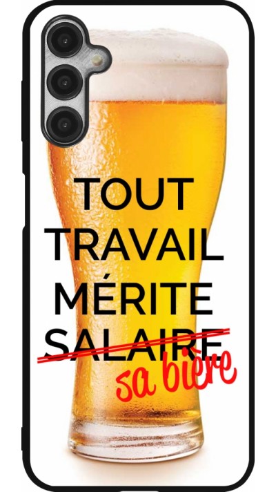 Samsung Galaxy A14 5G Case Hülle - Silikon schwarz Tout travail mérite sa bière Samsung Galaxy A14 5G Case Hülle - Silikon schwarz Tout travail mérite sa bière