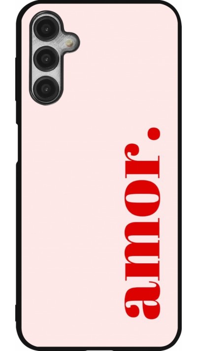 Samsung Galaxy A14 5G Case Hülle - Silikon schwarz Valentine 2024 amor