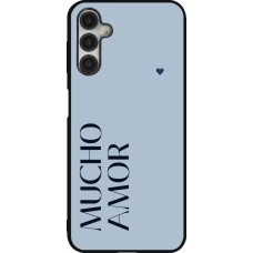 Samsung Galaxy A14 5G Case Hülle - Silikon schwarz Valentine 2024 mucho amor azul