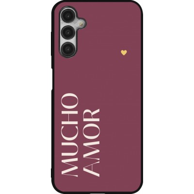 Samsung Galaxy A14 5G Case Hülle - Silikon schwarz Valentine 2024 mucho amor rosado