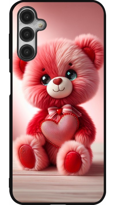 Samsung Galaxy A14 5G Case Hülle - Silikon schwarz Valentin 2024 Rosaroter Teddybär Samsung Galaxy A14 5G Case Hülle - Silikon schwarz Valentin 2024 Rosaroter Teddybär