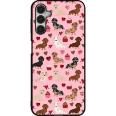 Samsung Galaxy A14 5G Case Hülle - Silikon schwarz Valentine 2024 puppy love